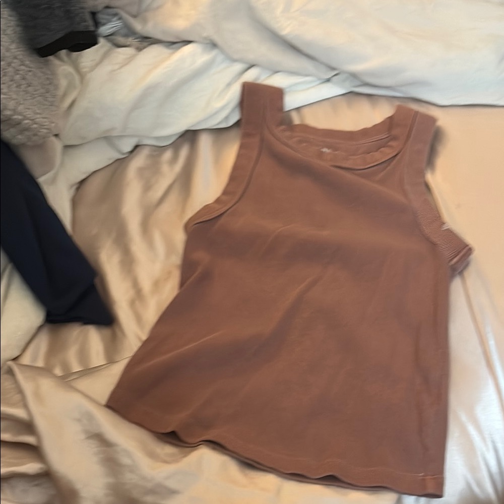 Brown Sleeveless Top